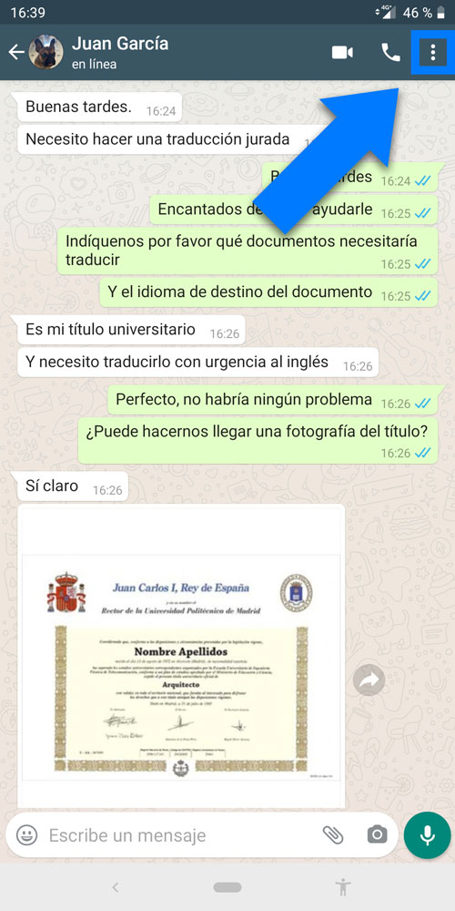 Cómo extraer mensajes de WhatsApp en Android – Paso 1 Cómo extraer mensajes de WhatsApp en Android - Paso 1